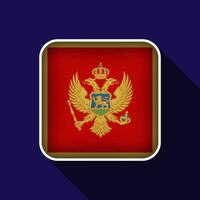 eben Montenegro Flagge Hintergrund Vektor Illustration