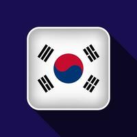 eben Süd Korea Flagge Hintergrund Vektor Illustration