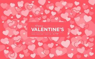 modern Hintergrund von Valentinstag Tag, Romantik, Herzen, Design Vektor Vorlage editierbar und der Größe veränderbar eps 10
