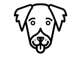 hund huvud ikon vektor platt design