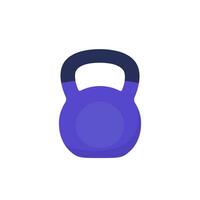 Kettlebell Symbol auf Weiss, eben Vektor Design