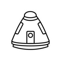 Raum Kapsel Symbol im Vektor. Illustration vektor