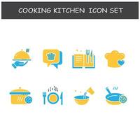 uppsättning av matlagning vektor illustration ikon design