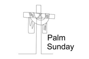 Palme Sonntag ist gefeiert durch das Menschen von Jesus Christus vektor