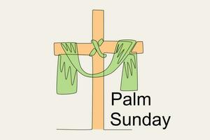 ein Symbol Das ist verpflichtend zum Palme Sonntag Feierlichkeiten vektor