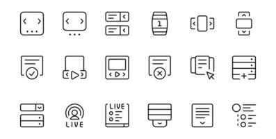 ui ux design ikoner, webb ikoner. uppsättning av redigerbar stroke ikoner. ui komponenter, vektor illustratör. användbar för ui design, webb sida, mobil app, webb, skriva ut.