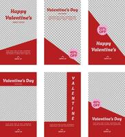 Valentinstag rot Banner Vorlage vektor