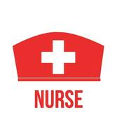 Krankenschwester Hut Symbol Vektor rot eben Krankenschwester Logo zum verschiedene Verwendet
