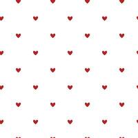 sömlös röd hjärtan mönster på vit bakgrund, valentines mönster bakgrund gåva omslag vektor