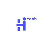 hi tech logotypdesign vektor