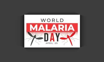 Welt Malaria Tag. Hintergrund, Banner, Karte, Poster, Vorlage. Vektor Illustration.