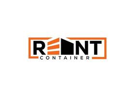 Miete Container Vektor Logo Design Vorlage