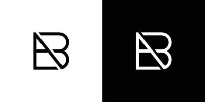 minimalistisk brev b en monogram logotyp design vektor mall