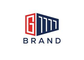 Brief G Container Vektor Monogramm Logo Design Vorlage