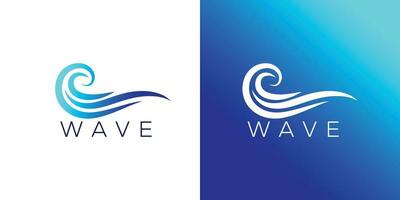 minimalistisch Ozean Welle Logo Design Vektor Vorlage