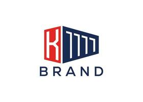 Brief k Container Vektor Monogramm Logo Design Vorlage