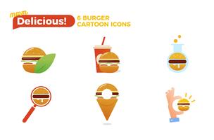 Burger cartoon icon set. Snabbmat leverans logotyp koncept. Vektor illustration