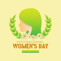 internationales Frauentagsplakat mit Frauensilhouette vektor