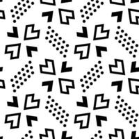 schwarz und Weiß Muster. abstrakt geometrisch zum Stoff drucken vektor