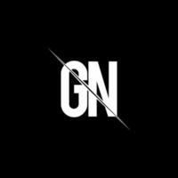 gn -logotypmonogram med stilmall vektor
