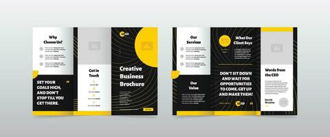 a4 företag trifold broschyr design vektor