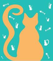 International Katze Tag Poster Vektor Illustration