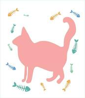 International Katze Tag Poster Vektor Illustration