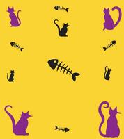 International Katze Tag Poster Vektor Illustration