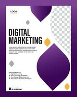 digital marknadsföring flygblad affisch mall design vektor