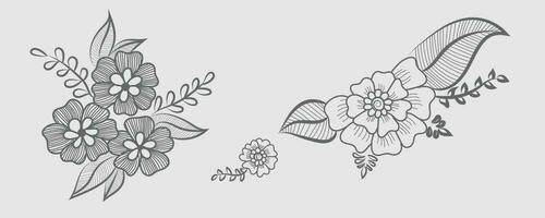 kostenlos Vektor grafisch Linie Kunst Design von Blume Illustration zum Färbung Seite Design