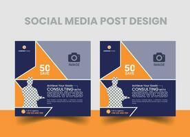 fri vektor företags- social media posta design