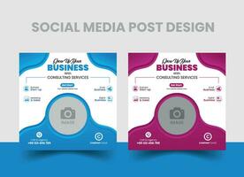 modernes Corporate Social Media Post Design vektor