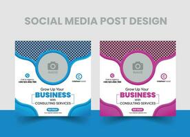 modernes Corporate Social Media Post Design vektor