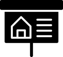 Immobilienpräsentation kreatives Icon-Design vektor