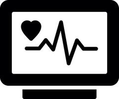 EKG-Monitor kreatives Icon-Design vektor