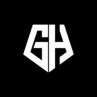 gh-Logo-Monogramm mit Pentagon-Form-Design-Vorlage vektor