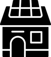 Solar- Haus kreativ Symbol Design vektor