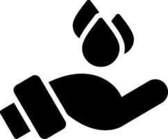 Hand Wasser kreativ Symbol Design vektor