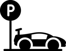 Parkplatz Bereich kreativ Symbol Design vektor