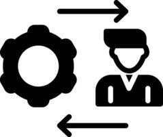 Maschine zu Person kreativ Symbol Design vektor