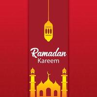 muslimisches ramadan kareem festival grußdesign freier vektor