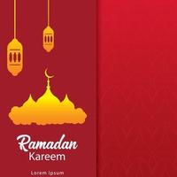 muslimisches ramadan kareem festival grußdesign freier vektor