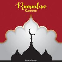 muslimisches ramadan kareem festival grußdesign freier vektor