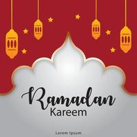 muslimisches ramadan kareem festival grußdesign freier vektor