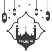 muslimska ramadan kareem festival hälsning design gratis vektor