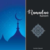 muslimisches ramadan kareem festival grußdesign freier vektor