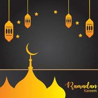 muslimisches ramadan kareem festival grußdesign freier vektor