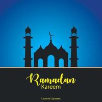 muslimisches ramadan kareem festival grußdesign freier vektor