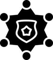 Sheriff Abzeichen kreativ Symbol Design vektor