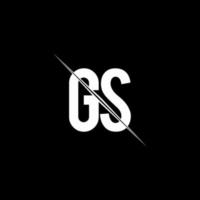 gs-Logo-Monogramm mit Slash-Design-Vorlage vektor